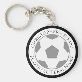 Ihr Name plus Football Team Name Schlüsselanhänger