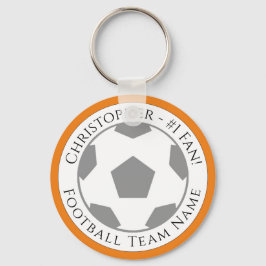 Ihr Name plus Football Team Name Schlüsselanhänger