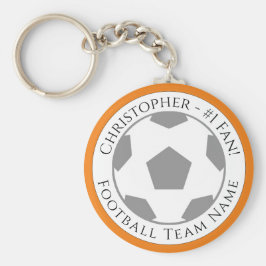 Ihr Name plus Football Team Name Schlüsselanhänger