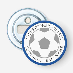 Ihr Name plus Name des Fußballteams Flaschenöffner