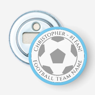 Ihr Name plus Name des Fußballteams Flaschenöffner