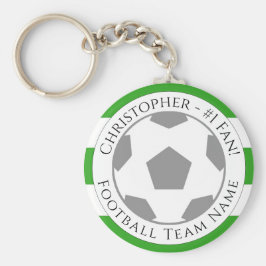 Ihr Name plus Name des Fußballteams Schlüsselanhänger