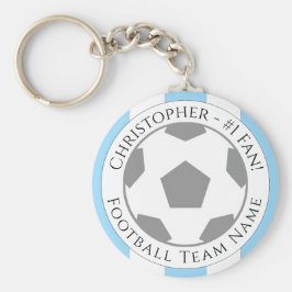 Ihr Name plus Name des Fußballteams Schlüsselanhänger