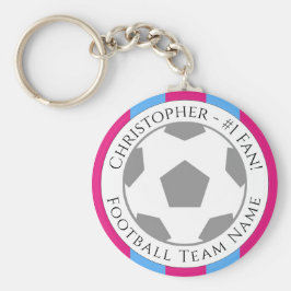 Ihr Name plus Name des Fußballteams Schlüsselanhänger