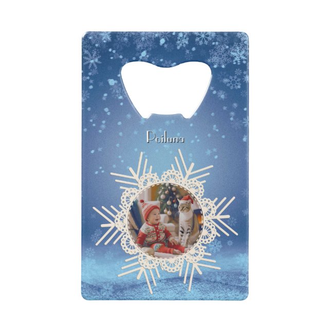 [Ihr Name] Poiluna Weihnachten Geldbeutel Flaschenöffner (Rückseite)