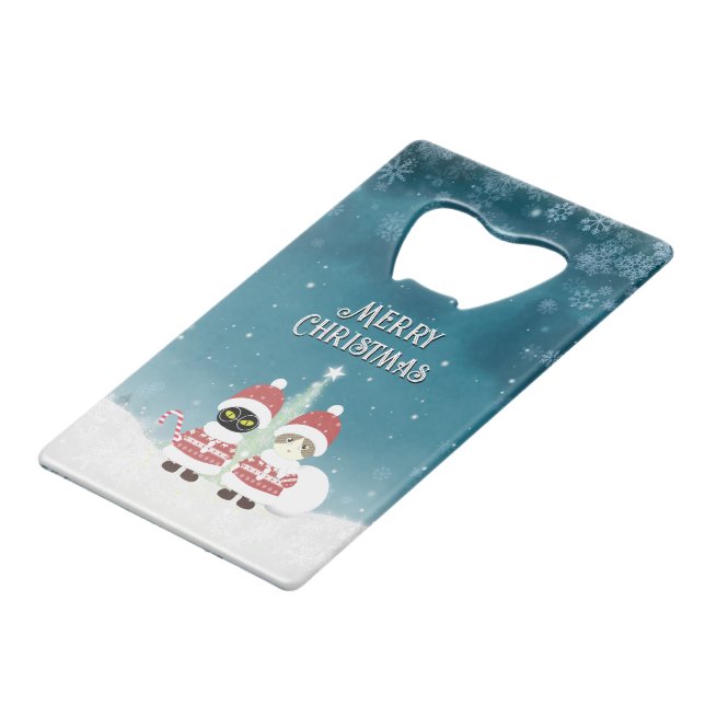 [Ihr Name] Poiluna Weihnachten Geldbeutel Flaschenöffner (Vorderseite Schrägansicht)