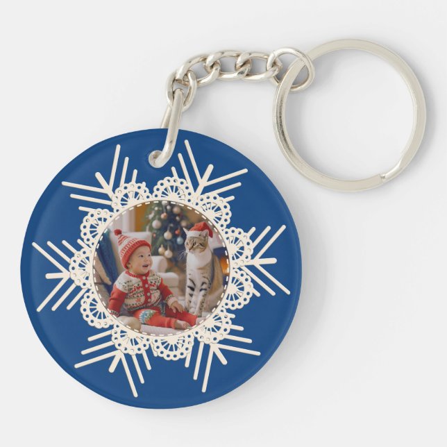 [Ihr Name] Poiluna Weihnachtskreis Schlüsselanhänger (Rückseite)