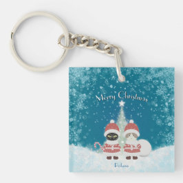[Ihr Name] Poiluna Weihnachtsplatz Schlüsselanhänger