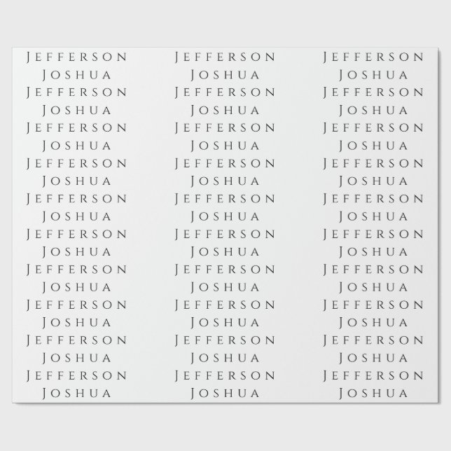 Ihr Name Professionell Kreativ Schlicht Schwarz We Geschenkpapier (Flach)