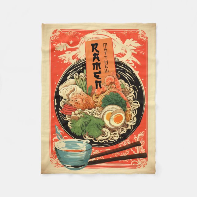 Ihr Name Ramen Blanket Fleecedecke (Vorderseite)