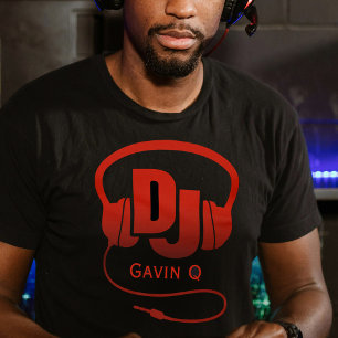 Ihr Name Red DJ Kopfhörer T-Shirt