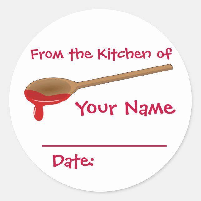 Ihr Name reserviert Jam Jelly Canning Lid Labels Runder Aufkleber (Vorderseite)