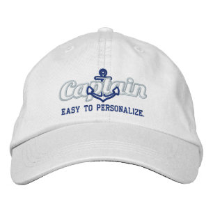 Ihr Name Sea Captain Nautical Anchor Stickerei Bestickte Baseballkappe