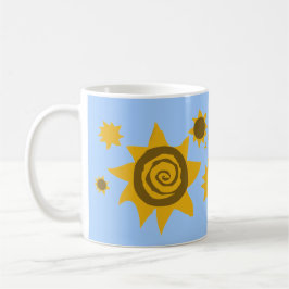 Ihr Name Sonnenblumen Yellow Brown Blue Sky Sun Ar Kaffeetasse