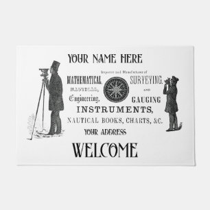 IHR NAME SURVEY LAND SURVEYOR 1856 Boston Ad Fußmatte
