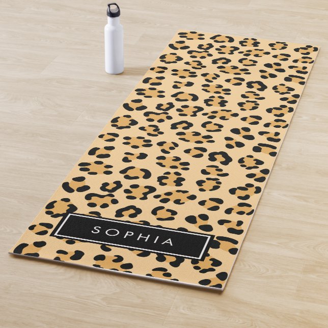 Ihr Name - Tierausdruck, Gepunkteter Leopard - Bra Yogamatte (Beispiel)