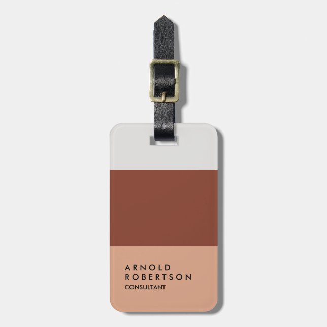 Ihr Name Trendy Modern Minimalistisch Gepäckanhänger (Vorderseite vertikal)