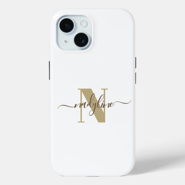 Ihr Name und Anfangsbuchstabe personalisieren Case-Mate iPhone Hülle (Rückseite)