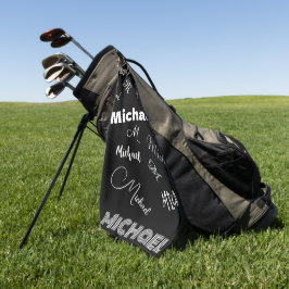 Ihr Name und Ihr benutzerdefiniertes Monogramm-Mus Golfhandtuch