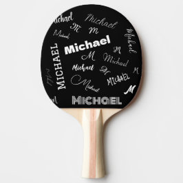 Ihr Name und Ihr benutzerdefiniertes Monogramm-Mus Tischtennis Schläger