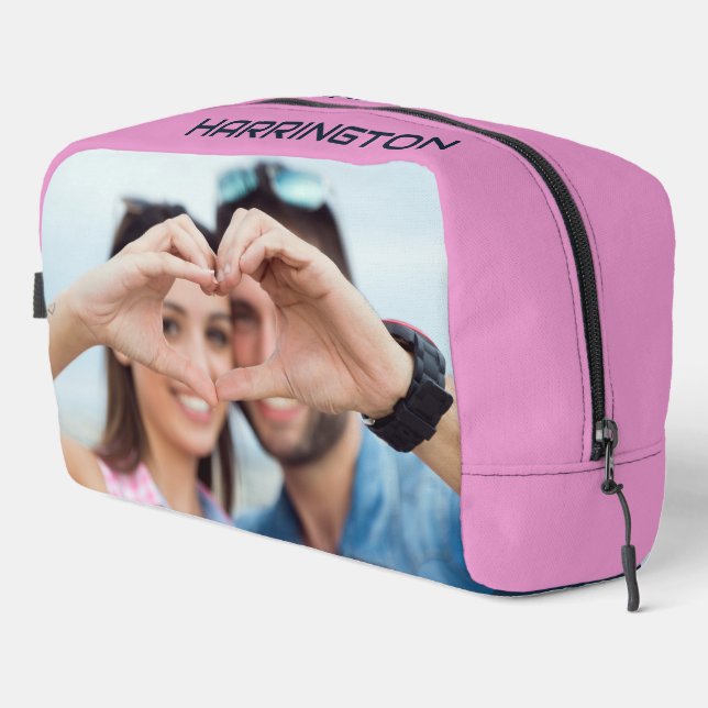 IHR Name und Ihre Fotos sind benutzerdefiniert Waschbeutel (Rechte Ecke)