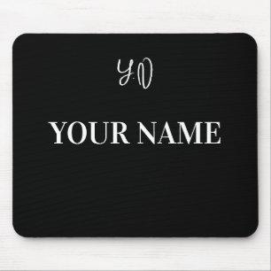Ihr Name und Ihre Initialen Einzigartiges Design M Mousepad