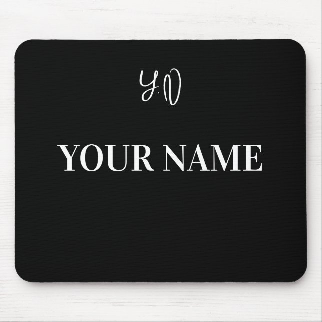 Ihr Name und Ihre Initialen Einzigartiges Design M Mousepad (Vorne)