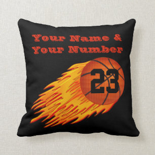 Ihr NAME und Jersey-ZAHL auf Basketball-Kissen Kissen