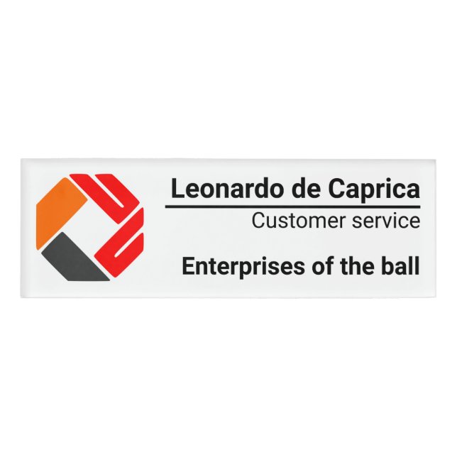 Ihr Name und Logo Namenschild (Vorderseite)