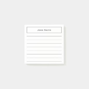 Ihr Name Unternehmen Minimalistisch grau/weiß Post-it Klebezettel