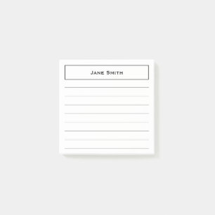 Ihr Name Unternehmen Minimalistisch schwarz/weiß L Post-it Klebezettel