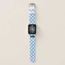 Ihr Name Watercolor Blue Polka Dot Pattern