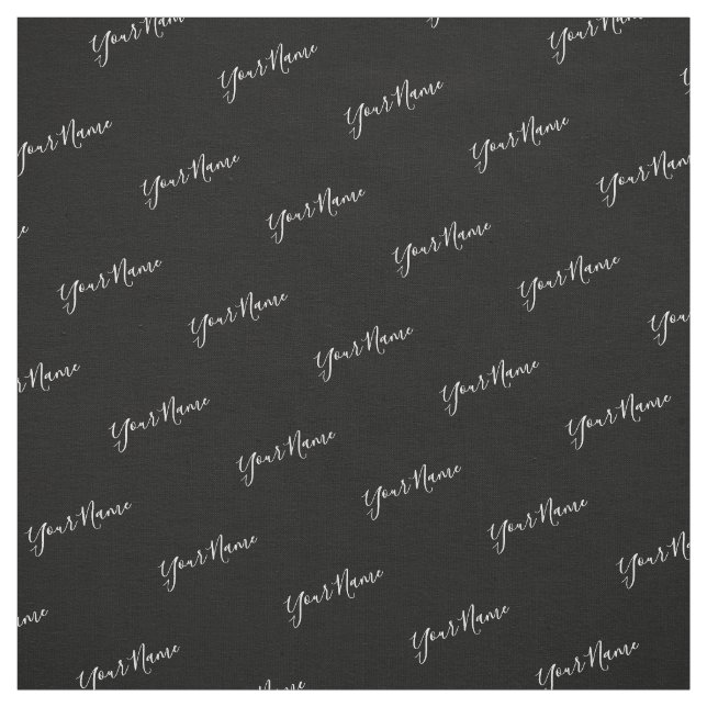 Ihr Name White Typografie Stoff (Muster)