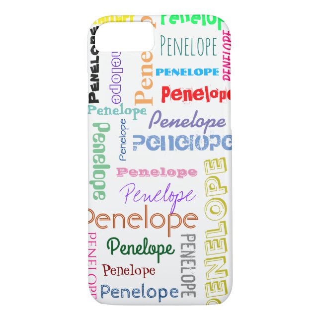 Ihr Name Word Cloud Fun Schriftart Typografie Case-Mate iPhone Hülle (Rückseite)