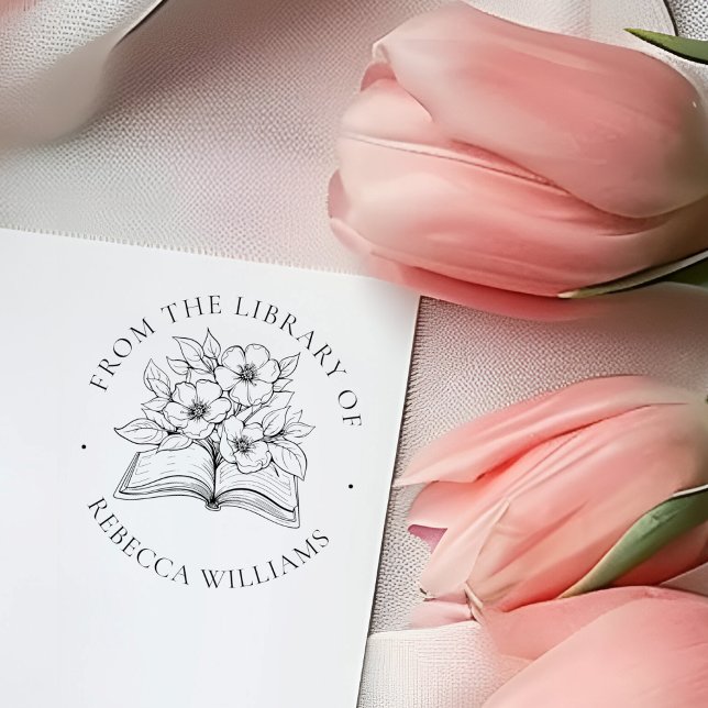 Ihr Namenbuch und Blume "Aus der Bibliothek" Permastempel (Von Creator hochgeladen)