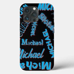 Ihr Namensmuster monogramm blaue schwarze Farbe Case-Mate iPhone Hülle