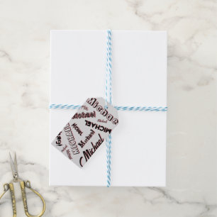 Ihr Namensmuster Monogramm Rosenfarbe Schatten Geschenkanhänger