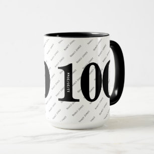 Ihr Namensmuster - Schwarz & Weiß - Fett 100 Tasse