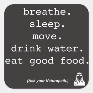 Ihr Naturopath-Aufkleber gefragt Quadratischer Aufkleber