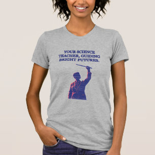 Ihr naturwissenschaftlicher Lehrer, der strahlende T-Shirt