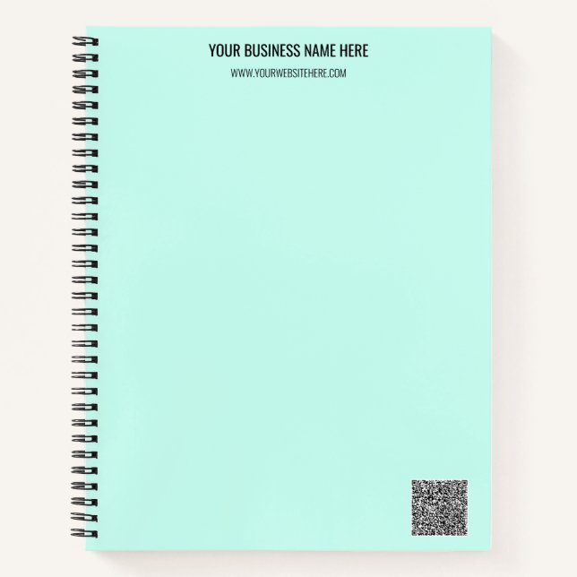 Ihr Notizbuch für Ihr QR-Code-Geschäft mit eigenem (Vorderseite)