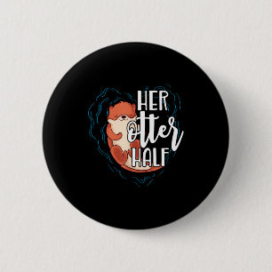 Ihr Otter-Halb-puniger-romantischer-Valentinstag Button