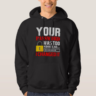 Ihr Passwort war zu Kurz, also änderte ich es Hoodie