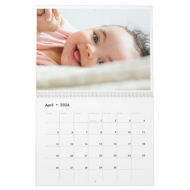 Ihr perfekter Kalender - Familiär und Baby-Desk (Apr 2026)