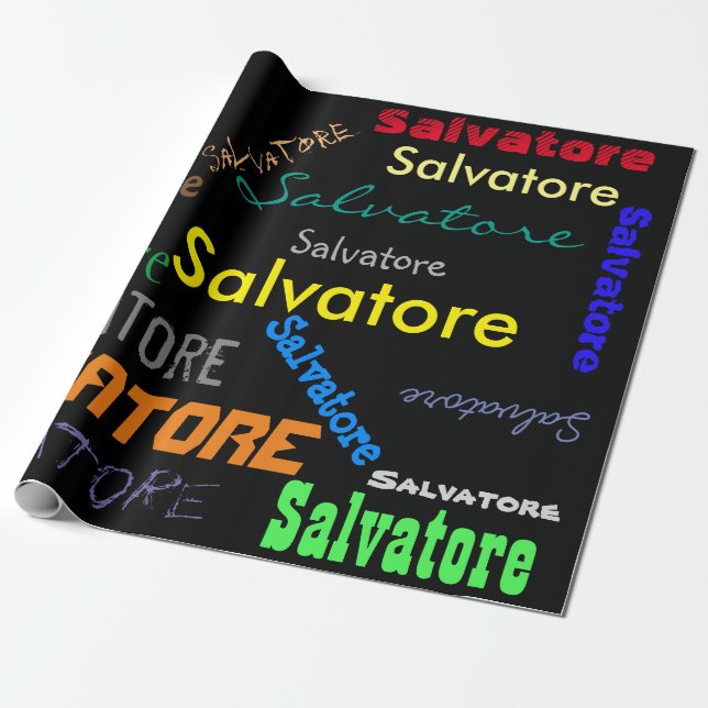 Ihr personalisiertes Namensverpackungs-Papier Geschenkpapier (Ungerollt)