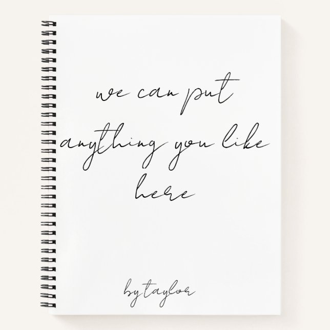 Ihr Personalisiertes Notebook Notizbuch (Vorderseite)