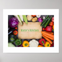 Ihr persönlicher Name Küche Art Poster