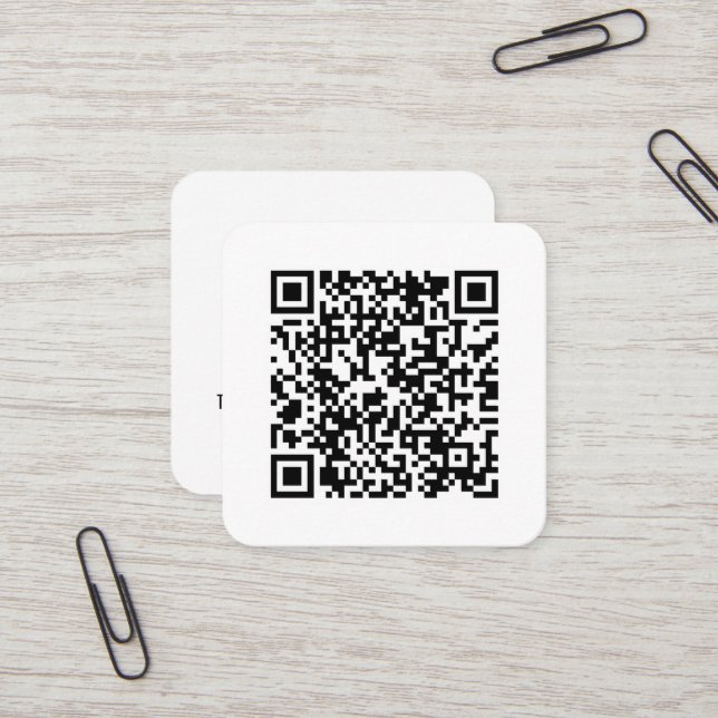 Ihr persönlicher QR-Code in Verbindung mit Ihrem U Quadratische Visitenkarte (Vorderseite/Rückseite Beispiel)