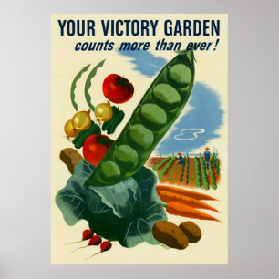 Ihr Plakat des Sieg-Garten-WWII (in vielen Größen)