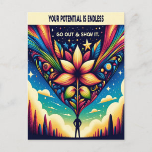 Ihr Potenzial ist endlos auszugehen und es zu zeig Postkarte